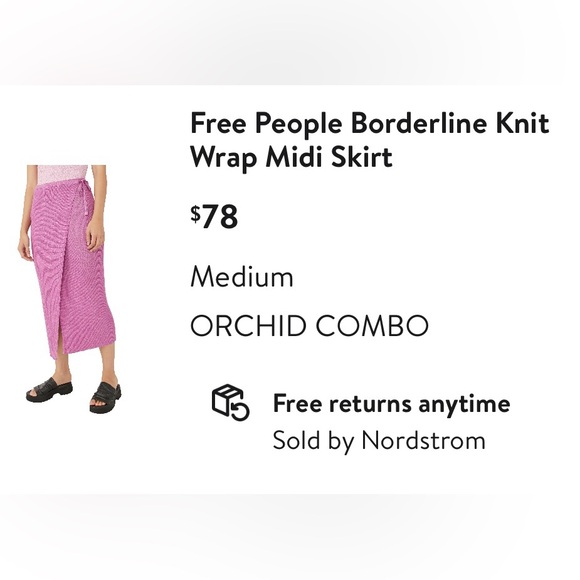Free People Borderline knit wrap midi skirt - Picture 2 of 5